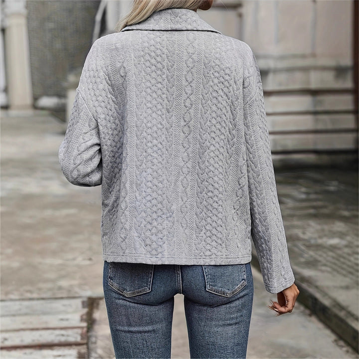Dam Structured quiltad Shirt jacka med Flap fickor