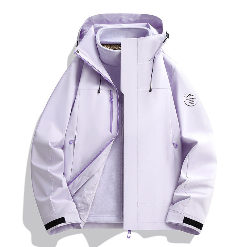 Unisex vattenavvisande softshelljacka med fleecefoder och justerbar huva