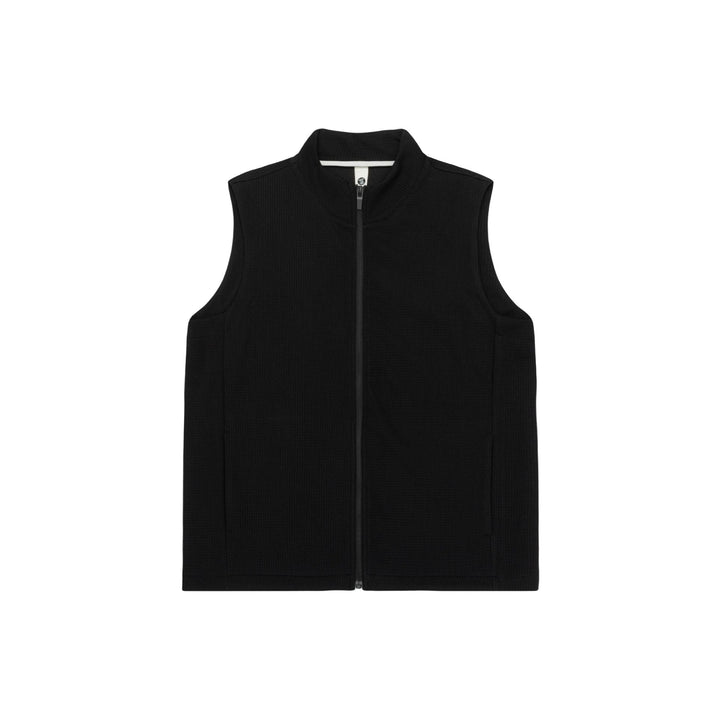Dam Sleeveless Stickad Väst med Ståkrage och Hel-Length Dragkedja