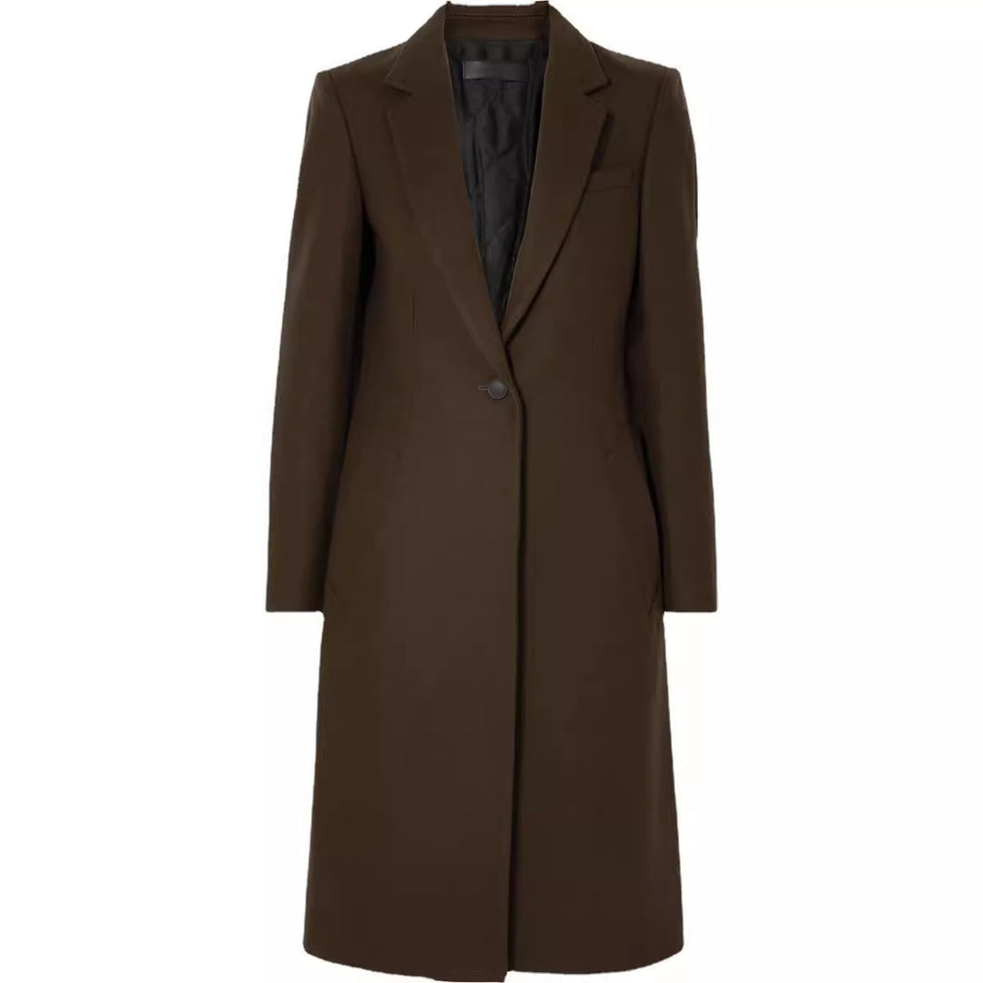 Dam lång kappa in sleek tailoring med narrow silhuett
