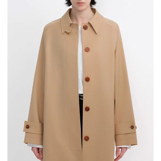 Dam elegant lång trenchcoat Drune
