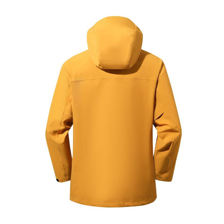 Herr vatten- och vindtät softshell utomhusjacka med justerbar huva