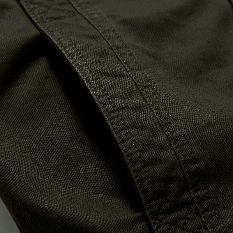 Herr Urban Canvas Militär Blouson med Hög Krage, Axel Epaulettes och Multi-Functional Fickor
