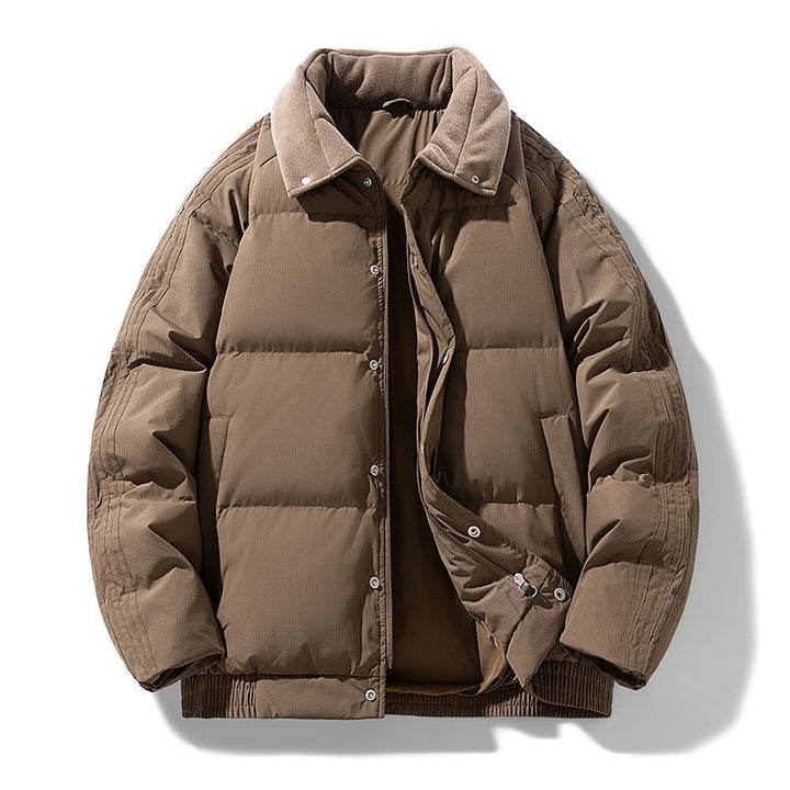 Herr Vadderad Winter-Steppjacke med Teddykragen och Winddichter Thermofüllung
