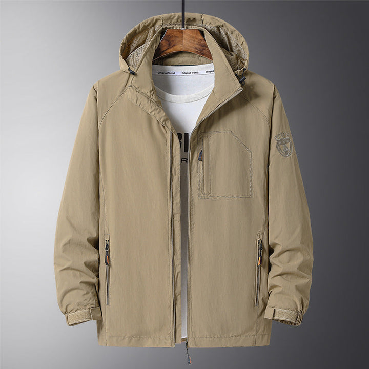 Herr Urban Allväders Resor Anorak med Mesh Foder och Dold Dragkedja