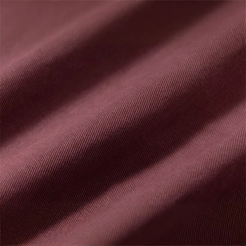 Dam Avslappnad Skjorta Jacka Gjord av Bomull Twill med Asymmetric Breast Ficka