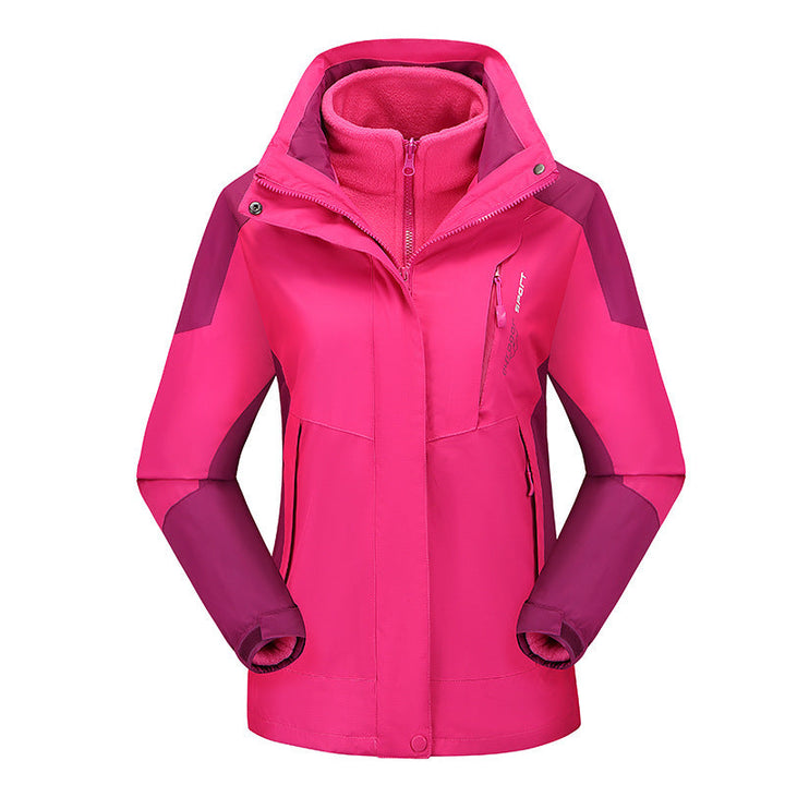 Dam Three-Piece Softshell funktionsjacka med avtagbar fleece inner lagerplagg