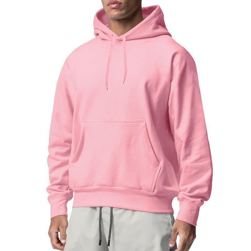 Herr Nan Premium Luvtröja med Känguruficka, Brushed Fleece Interior, Reinforced Neck Seam, och Ribbad Fåll