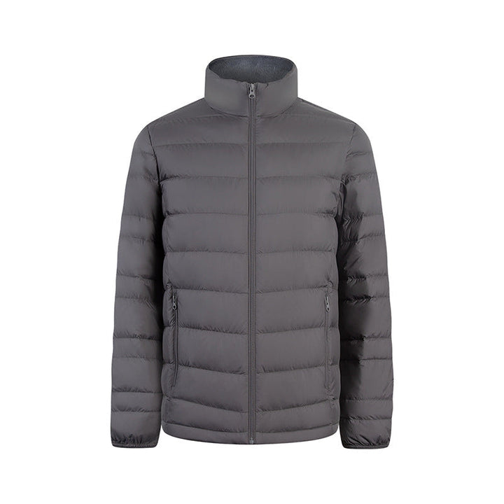Herr Ultralight Quiltad Down-Imitating Jacka med Stående Krage