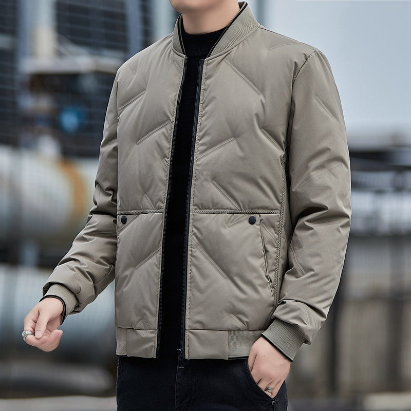 Herr Quiltad Blouson Jacka med Ståkrage