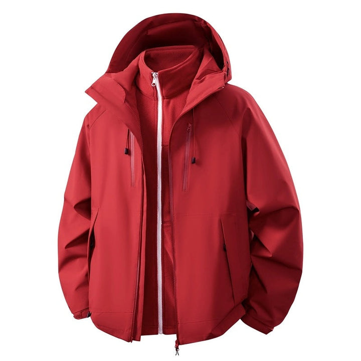 Herr Softshell Hybrid Jacka med Uttagbar Fleecefoder Vindskyddande Vattenavvisande