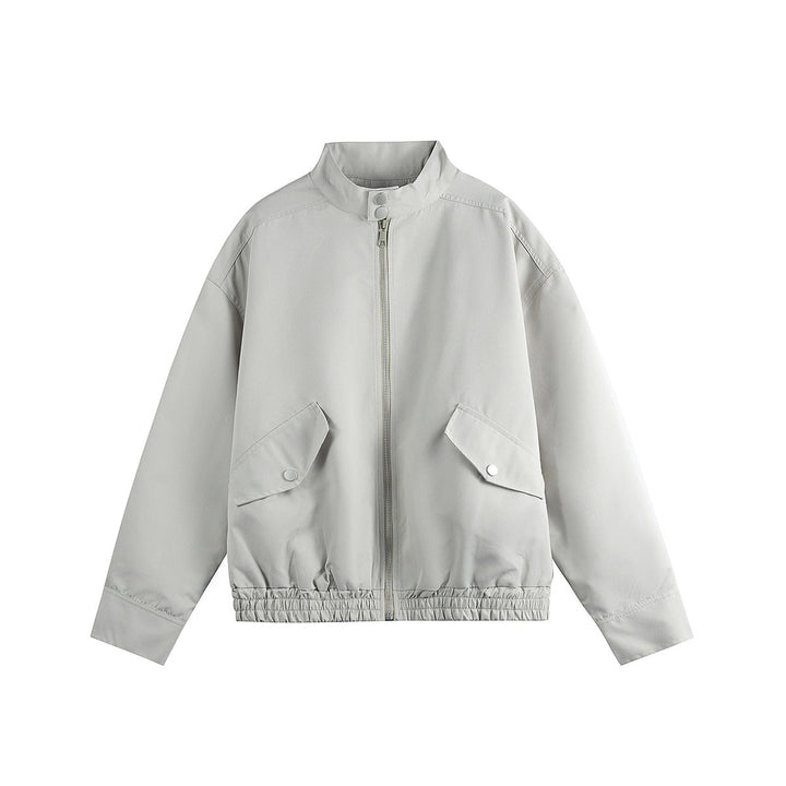 Unisex Boxig Bomber Jacka i Workwear Look med Ståkrage och Lockfickor