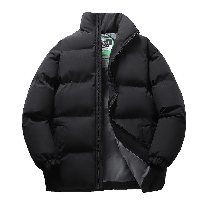 Unisex quiltad vinter dunjacka med high ståkrage och elastiska muddar