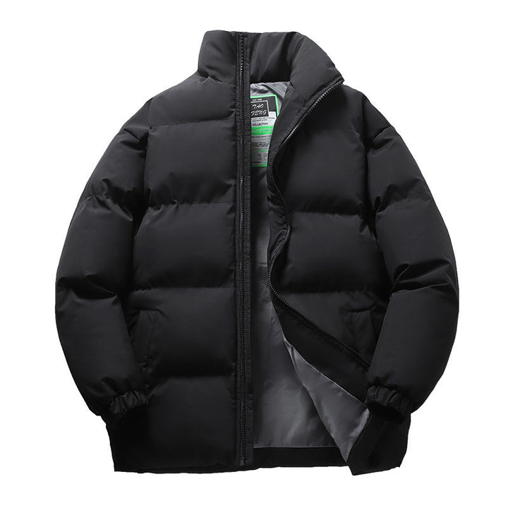 Unisex quiltad vinter dunjacka med high ståkrage och elastiska muddar