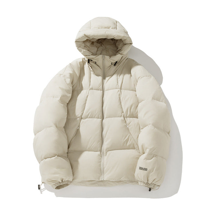 Unisex Quiltad Vadderad Jacka med Huva och Termisk Insulation