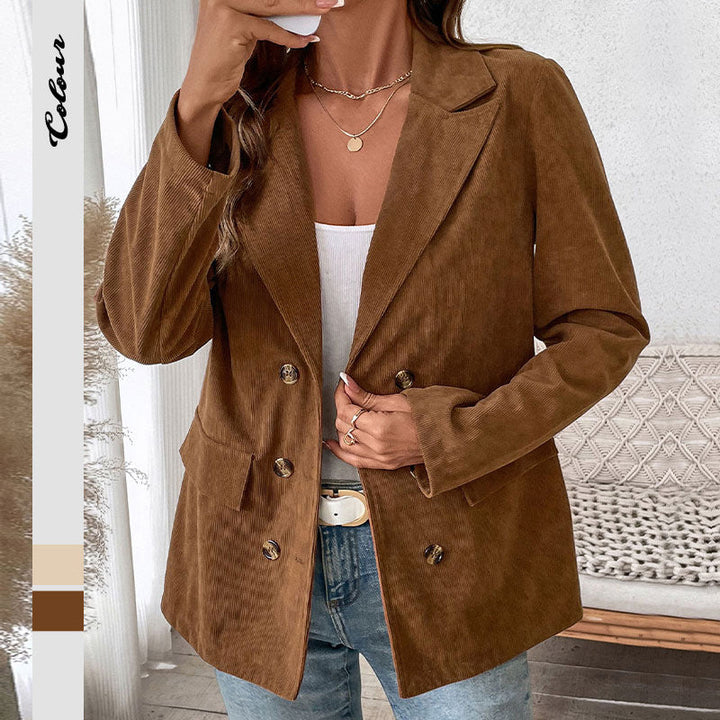 Dam manchester blazer i oversized design med manchester structure och double-breasted knäppning