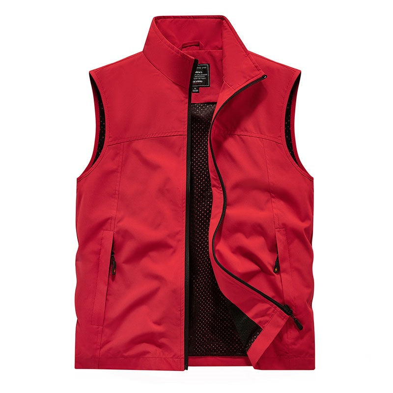 Dam softshell väst med mesh foder, wind och vattenavvisande, ståkrage och fram dragkedja