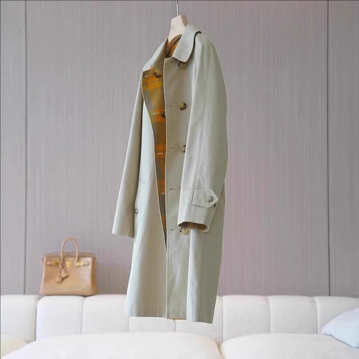 Dam elegant trenchcoat med Double knappslå gjord hög-Quality material