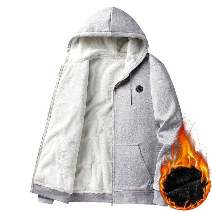 Herr Heated Fleece Luvtröja