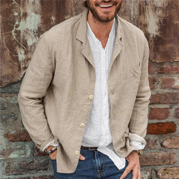 Lätt Bomull Blazer för Herr: Comfort och Stil