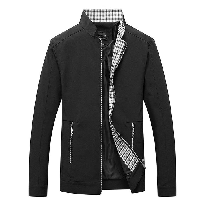 Herr Ljus softshell Blouson Jacka med ståkrage och Rutig Foder