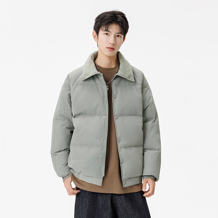 Herr Vadderad Winter-Steppjacke med Teddykragen och Winddichter Thermofüllung