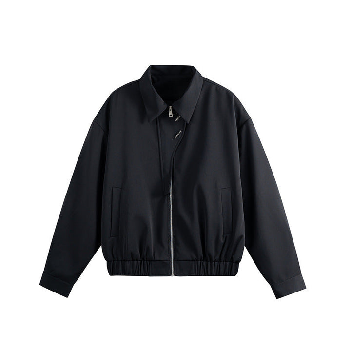 Unisex Lätt Blouson med Slagkrage, Hidden Dragkedja och Elastic Fåll