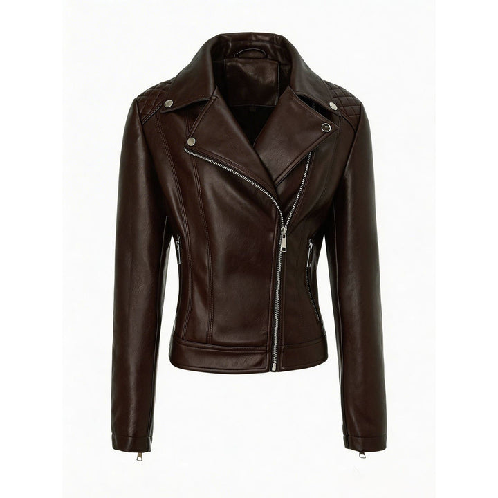 Dam Noble Bikerjacka med Quiltad Design
