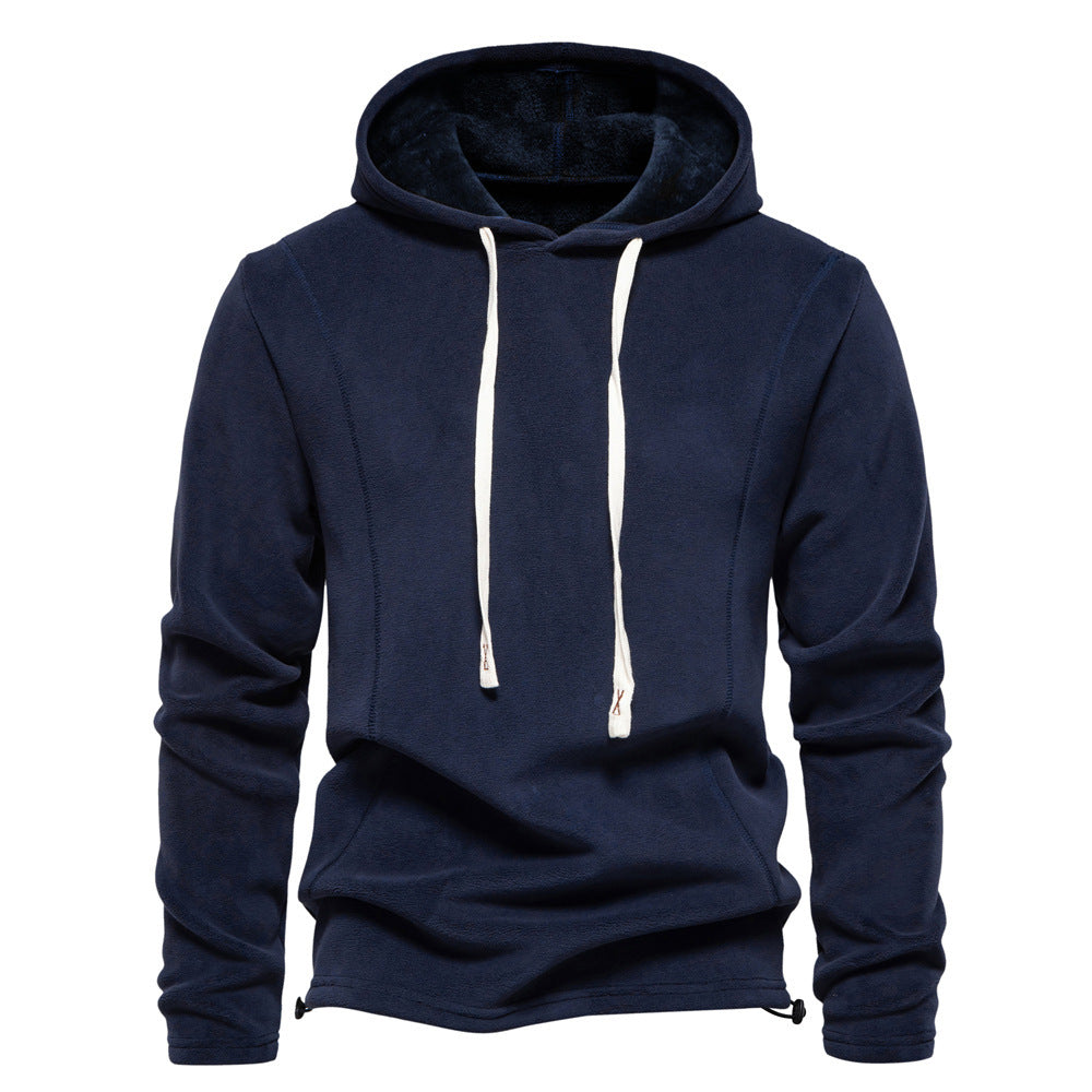Herr Lätt Fleece Pullover med Kort Dragkedja och Ståkrage