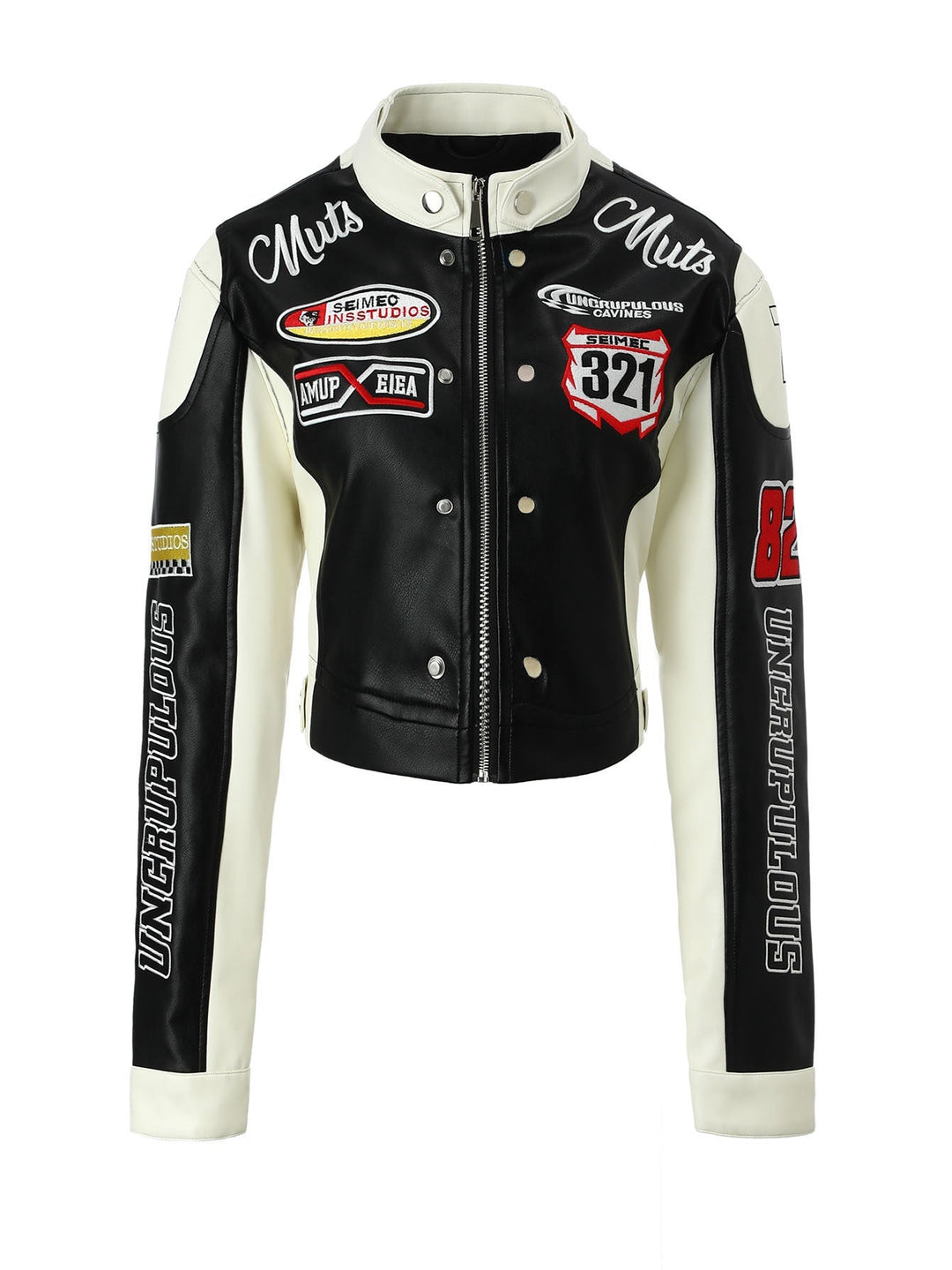 Dam Racer bikerjacka in Retro Motorsport look