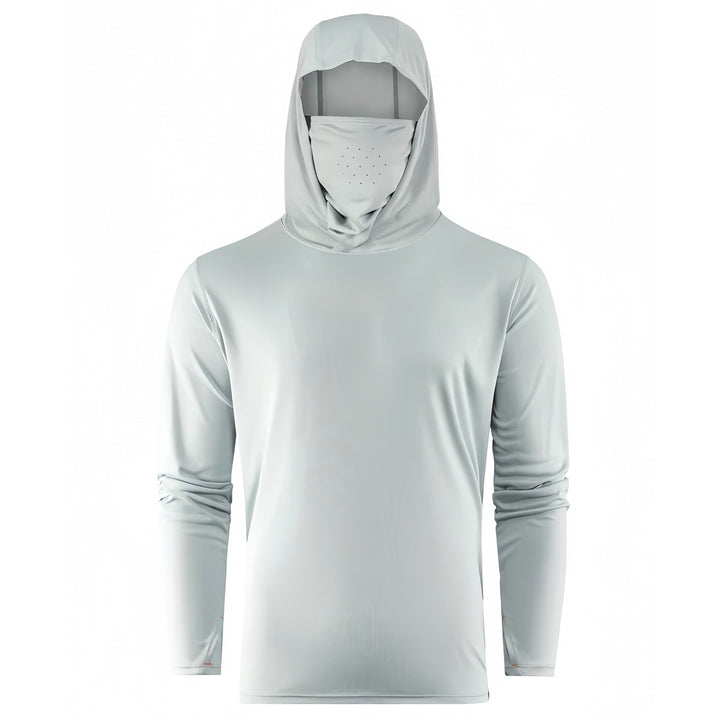 Herr Funktionell Lång Ärm Luvtröja med Integrated Face Protection