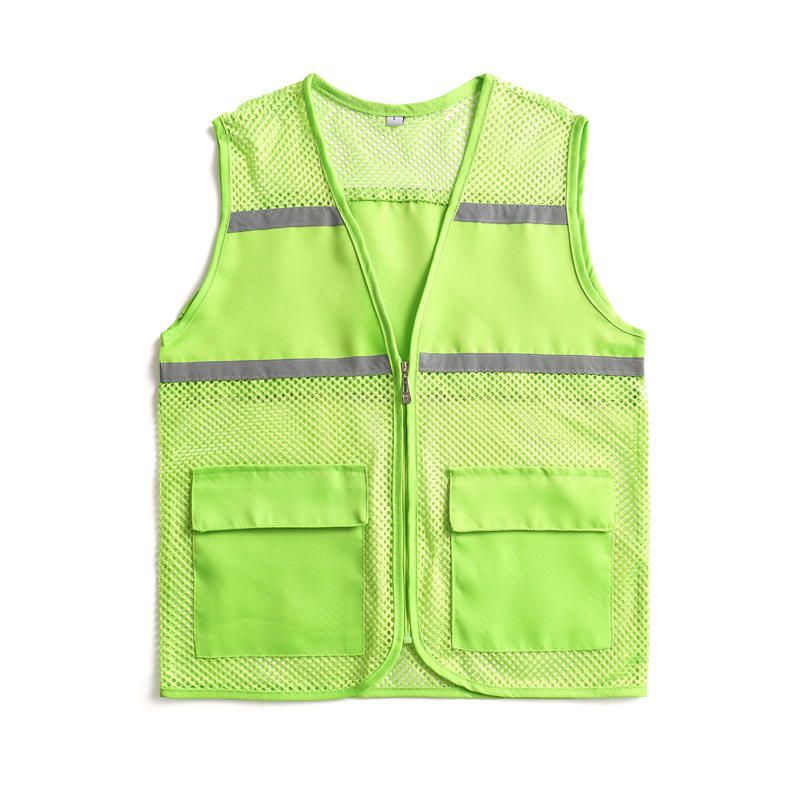 Unisex Visible Utility väst med andningsbar Mesh, Reflective Straps och Generous framfickor