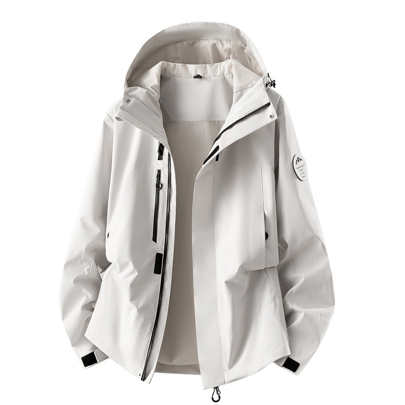 Dam Teknisk Three-Layer Softshell Regnjacka med Taped Sömmar och Multifunctional Fickor