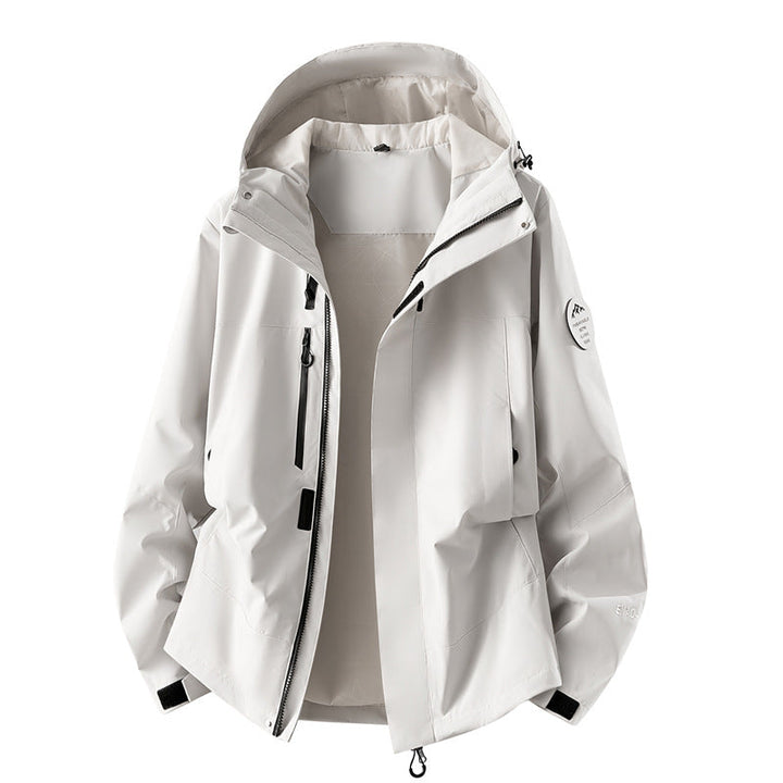 Dam Teknisk Three-Layer Softshell Regnjacka med Taped Sömmar och Multifunctional Fickor