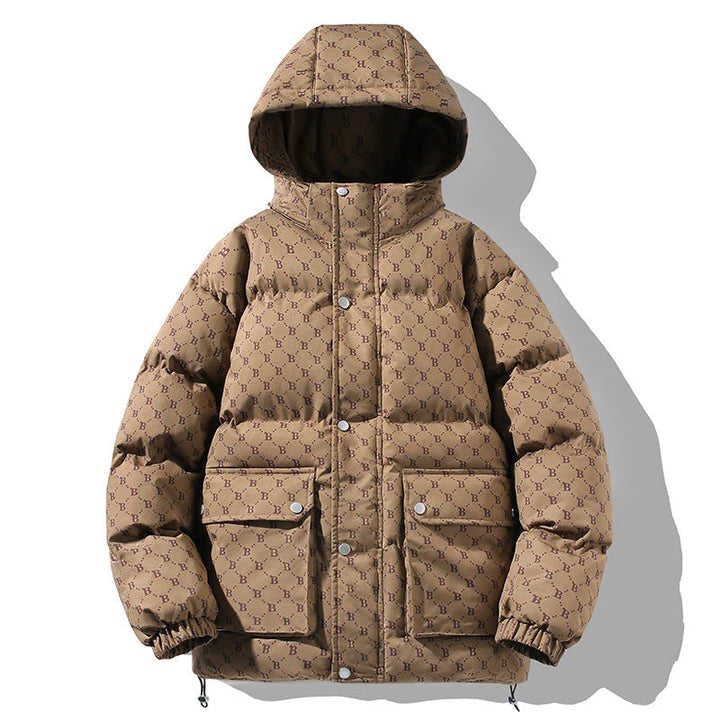 Herr Vadderad Parka med Termisk Isolering Vattenavvisande Surface och Multifunctional Fickor