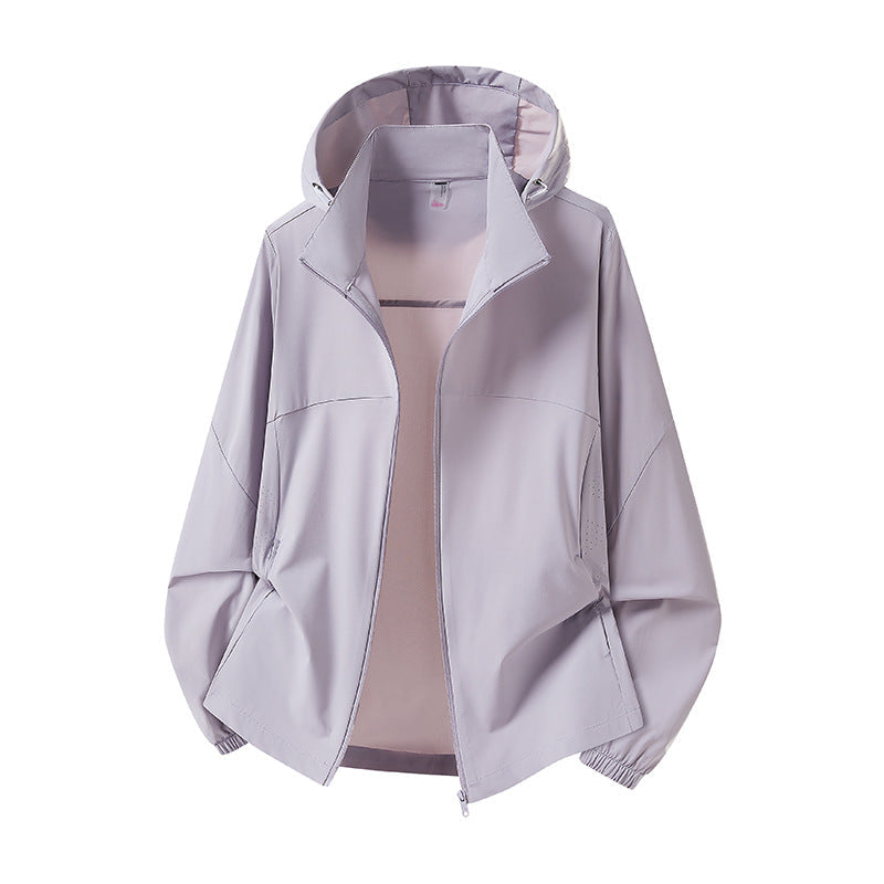 Herr lätt med huva regnjacka med ventilerande softshell Material och elastiska muddar