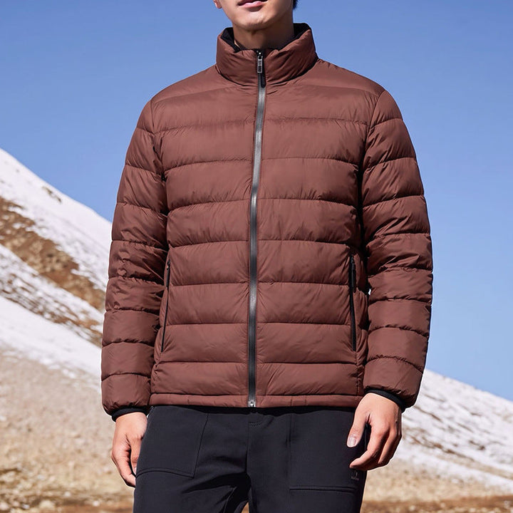 Herr Ultralätt Compact Quiltad Jacka med Termisk Fyllning, Ståkrage &amp; Vattenavvisande Cover