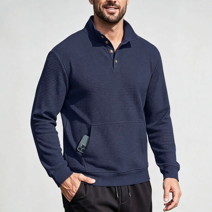 Herr Fashion Sports Tröja med Knapplist