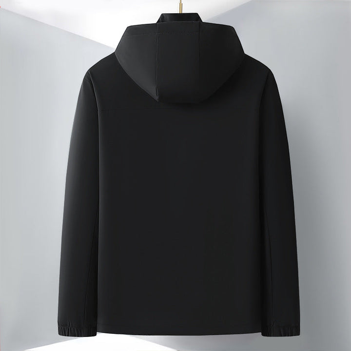 Herr lätt softshell Hybrid Jacka med huva, ventilerande meshfoder och Dold Dragkedja Fickor