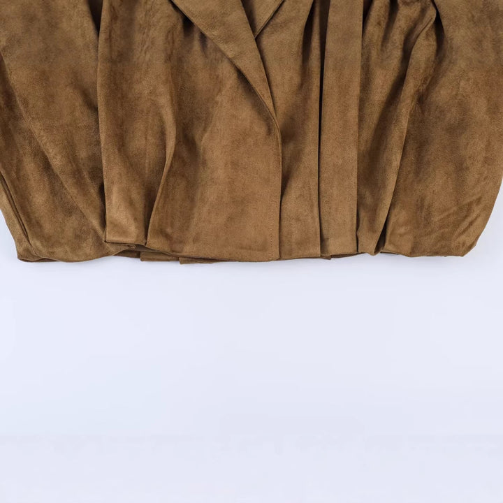 Dam Oversize Waterfall Jacka i Suede Look