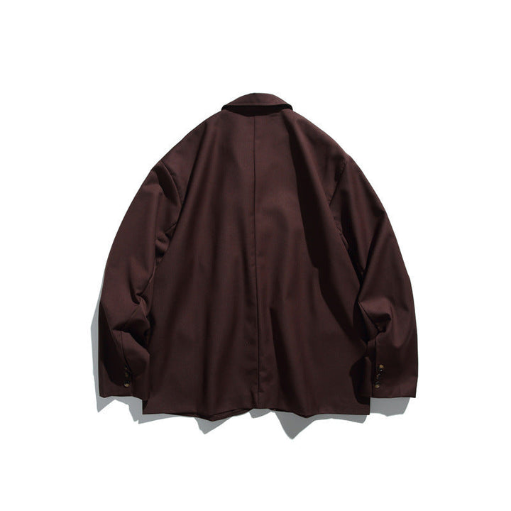 Herr oversize Jacka tillverkad av draping twill med utanpåfickor