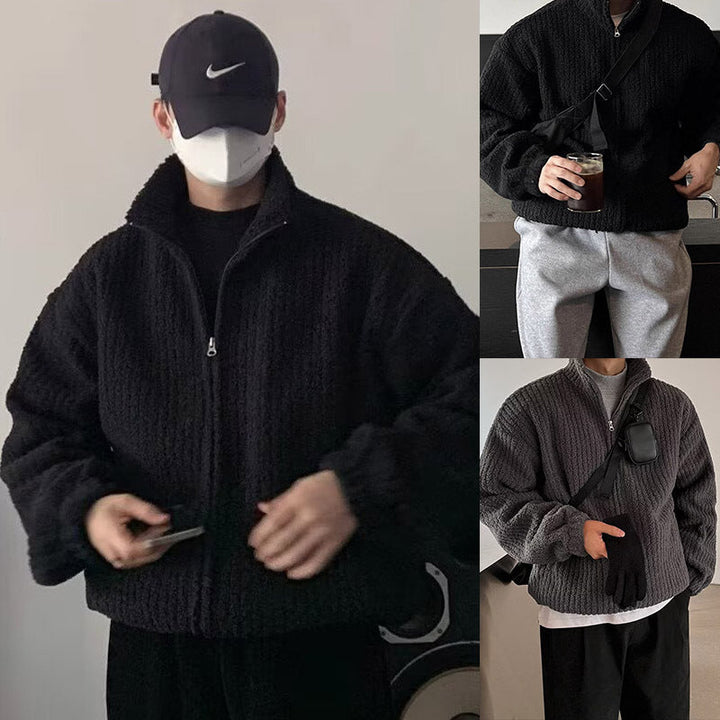 Herr Mode Oversized Jacka med Ståkrage