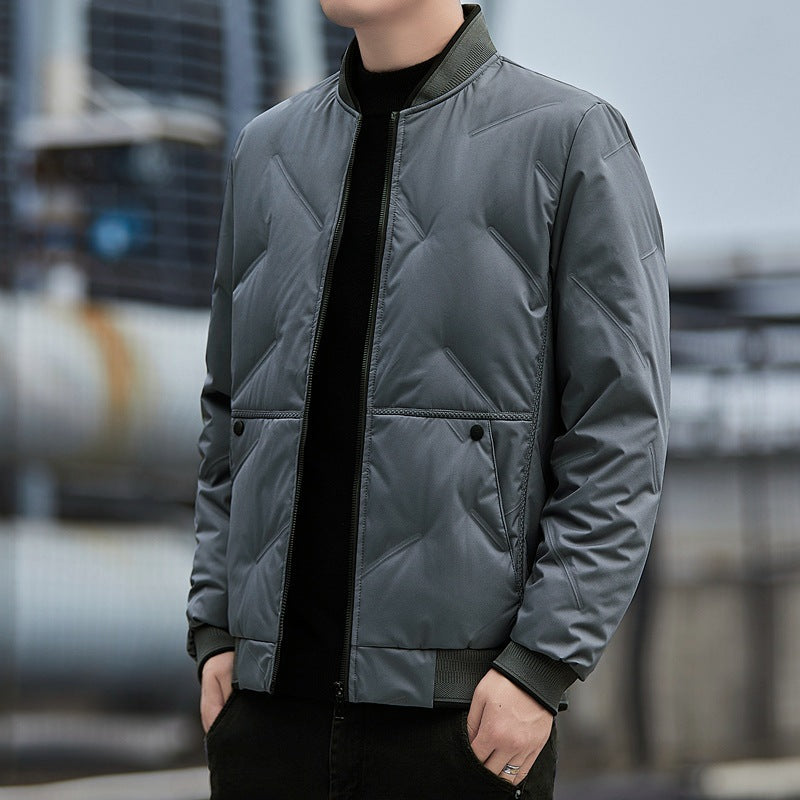 Herr Quiltad Blouson Jacka med Ståkrage