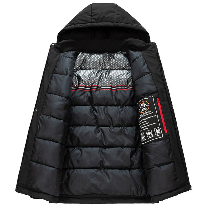 Herr vattenavvisande vinter parka med Thermo-Reflective quiltat foder och Huva