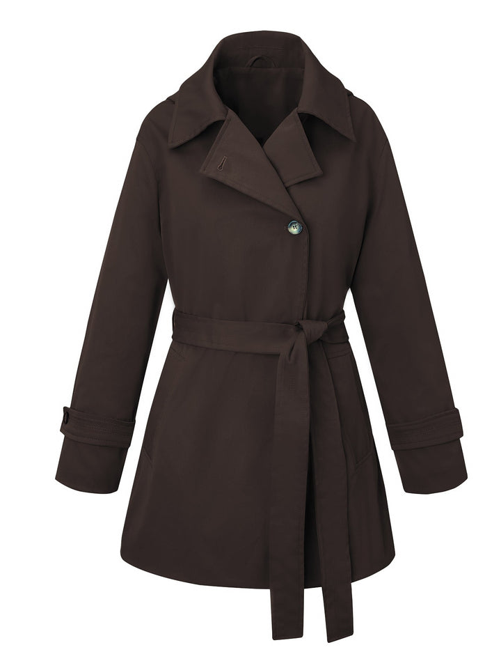 Dam Elegant och Tidlös Trenchcoat