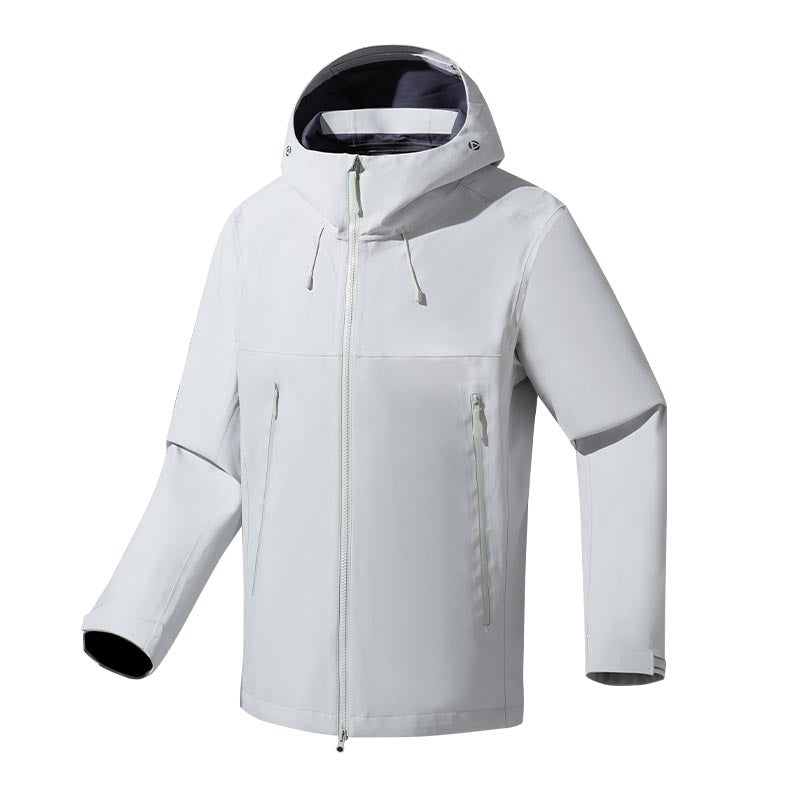 Herr vatten- och vindtät softshell utomhusjacka med justerbar huva
