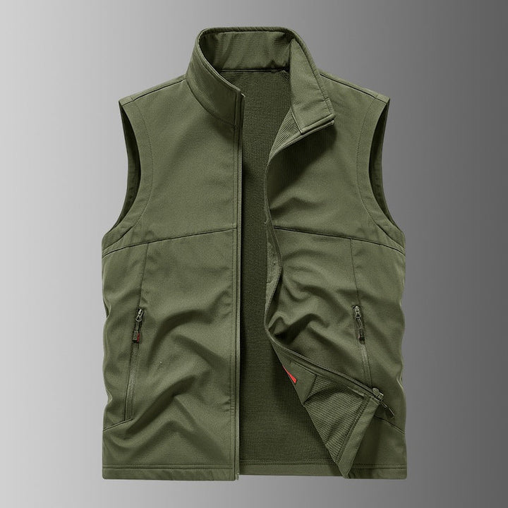 Herr Softshell Väst med Fleecefoder, Vindskyddande och Vattenavvisande