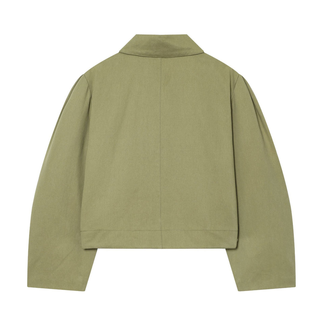 Dam kort Boxy Utility jacka med Pleats och Flap fickor