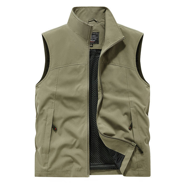 Dam softshell väst med mesh foder, wind och vattenavvisande, ståkrage och fram dragkedja