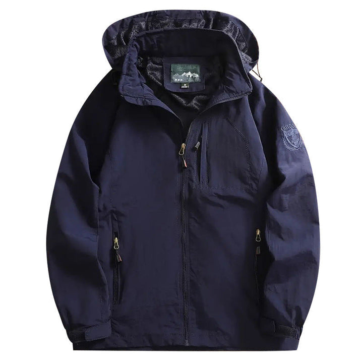 Herr Nano Lätt Wind och Water-Repellent Jacka med Huva med Concealed Bröst Dragkedja Ficka